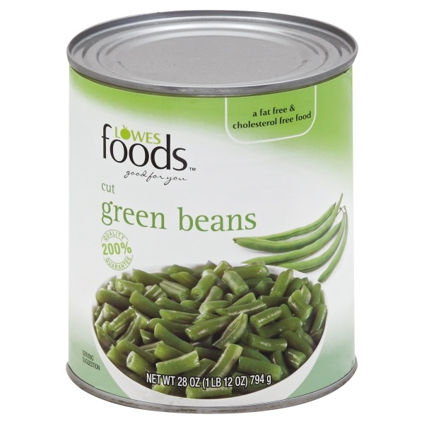 slide 1 of 1, Lowes Foods Cut Green Beans, 28 oz