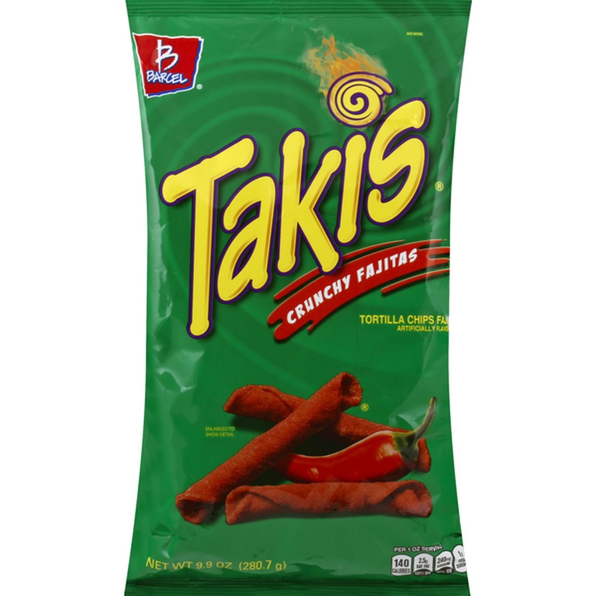 slide 1 of 1, Takis Tortilla Chips, Crunchy Fajitas, 9.88 oz