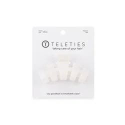 Teleties Classic Coconut White Hair Clip - Medium
