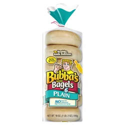 Bubba's Sliced Plain Bagels 18 oz