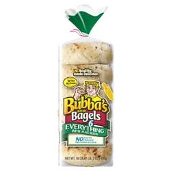 Bubba's Sliced Everything Bagels with Flax Seeds 6 ea