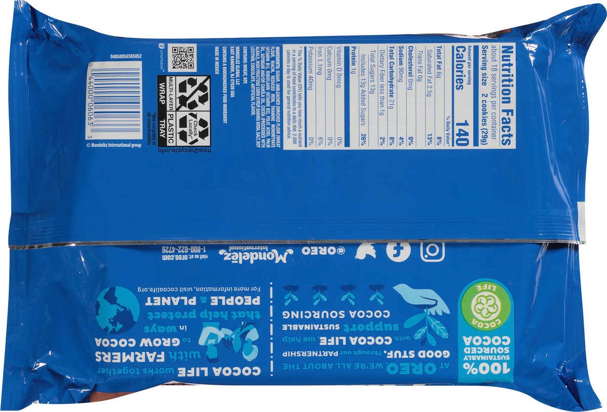 slide 3 of 12, OREO Chocolate Creme Chocolate Sandwich Cookies, Family Size, 18.71 oz, 18.71 oz
