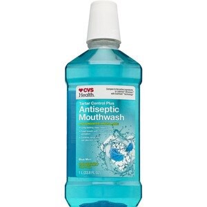 slide 1 of 1, CVS Health Tartar Control Plus Antiseptic Mouthwash, Blue Mint, 1 L, 1 ct