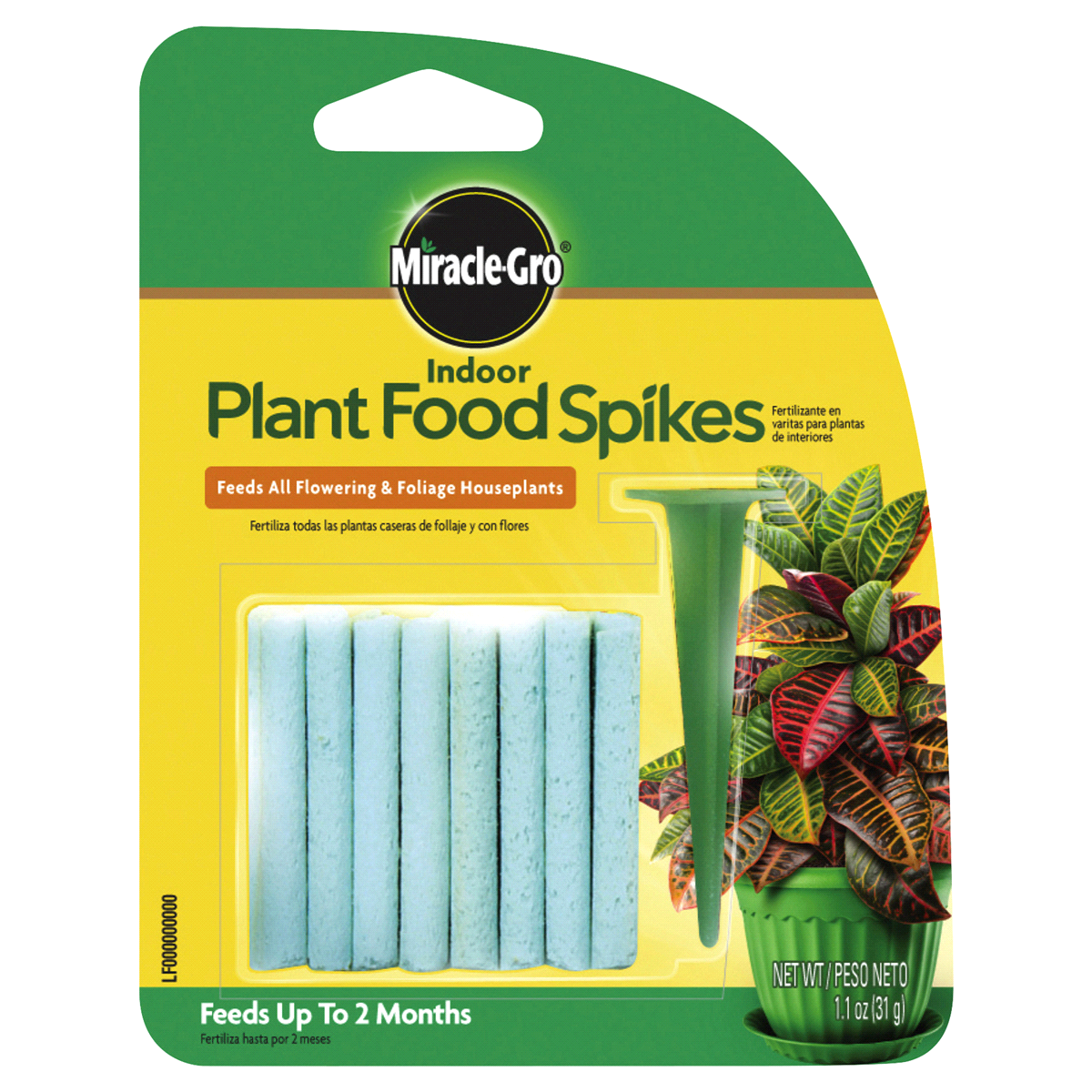 slide 1 of 1, Miracle-Gro Indoor Plant Food Spikes, 1.1 oz