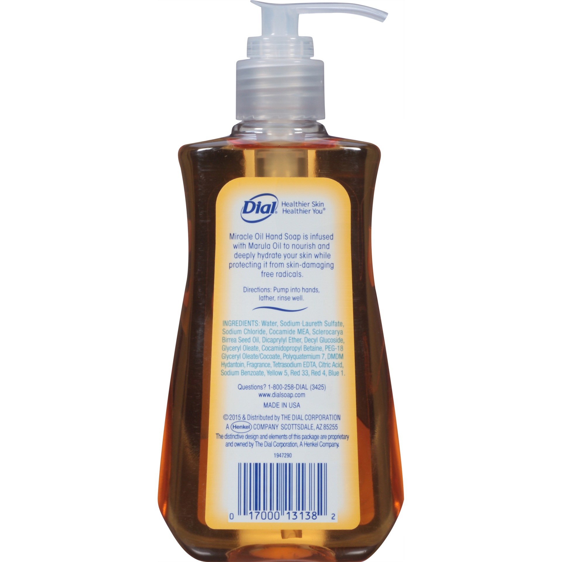 slide 6 of 7, Dial Liquid Hand Soap, Marula Oil, 7.5 fl oz, 7.50 fl oz