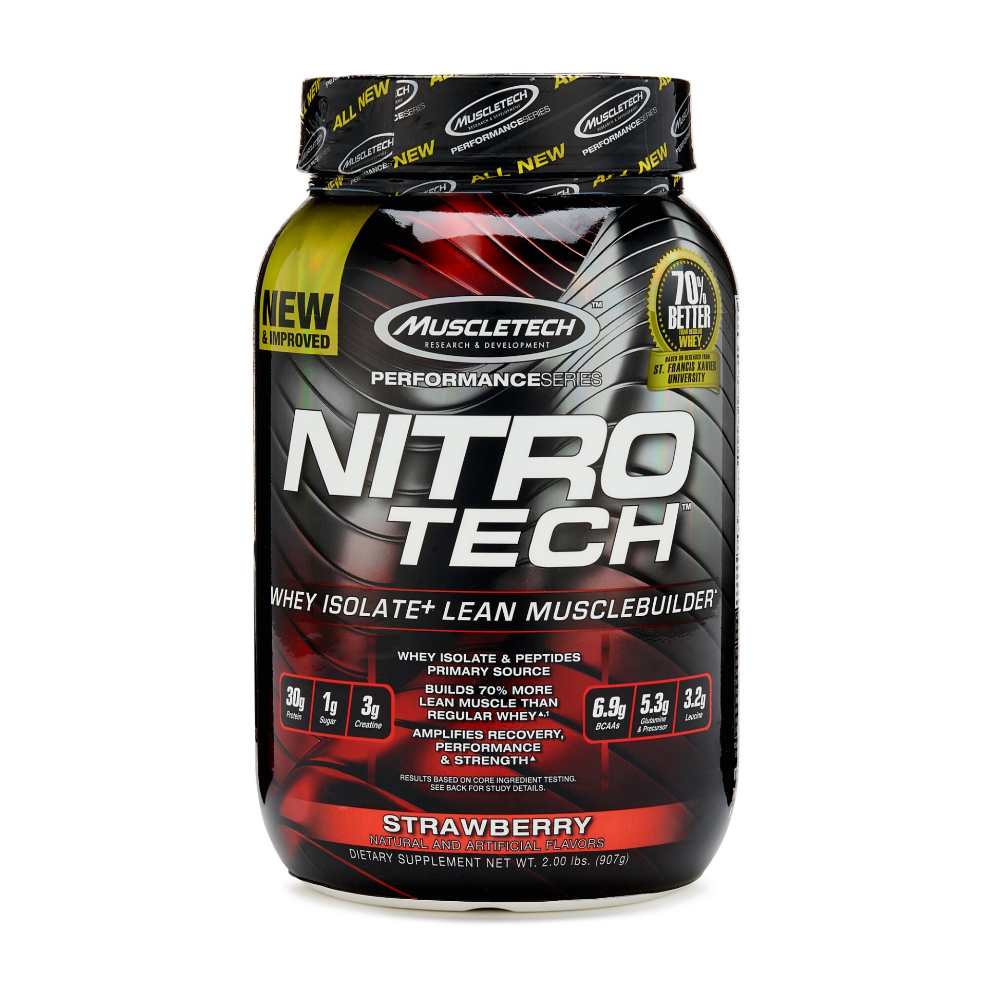 slide 1 of 1, MuscleTech Nitro-Tech - Strawberry, 2 lb