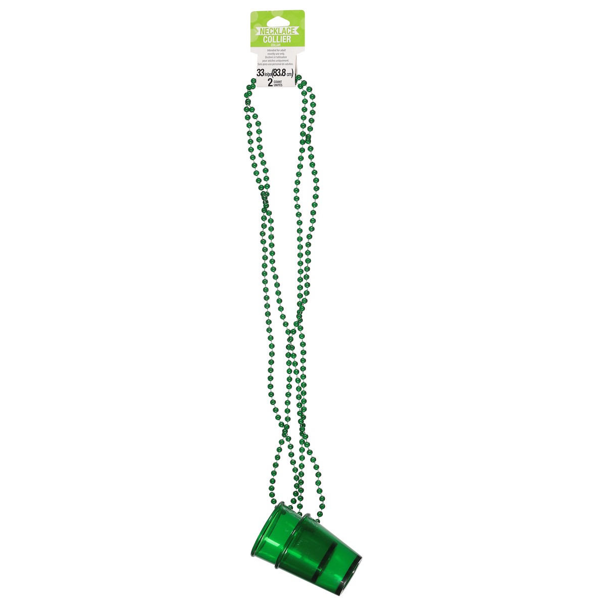slide 9 of 9, Creative Converting St Pats Shot Glass Necklace 2 ea, 2 ct