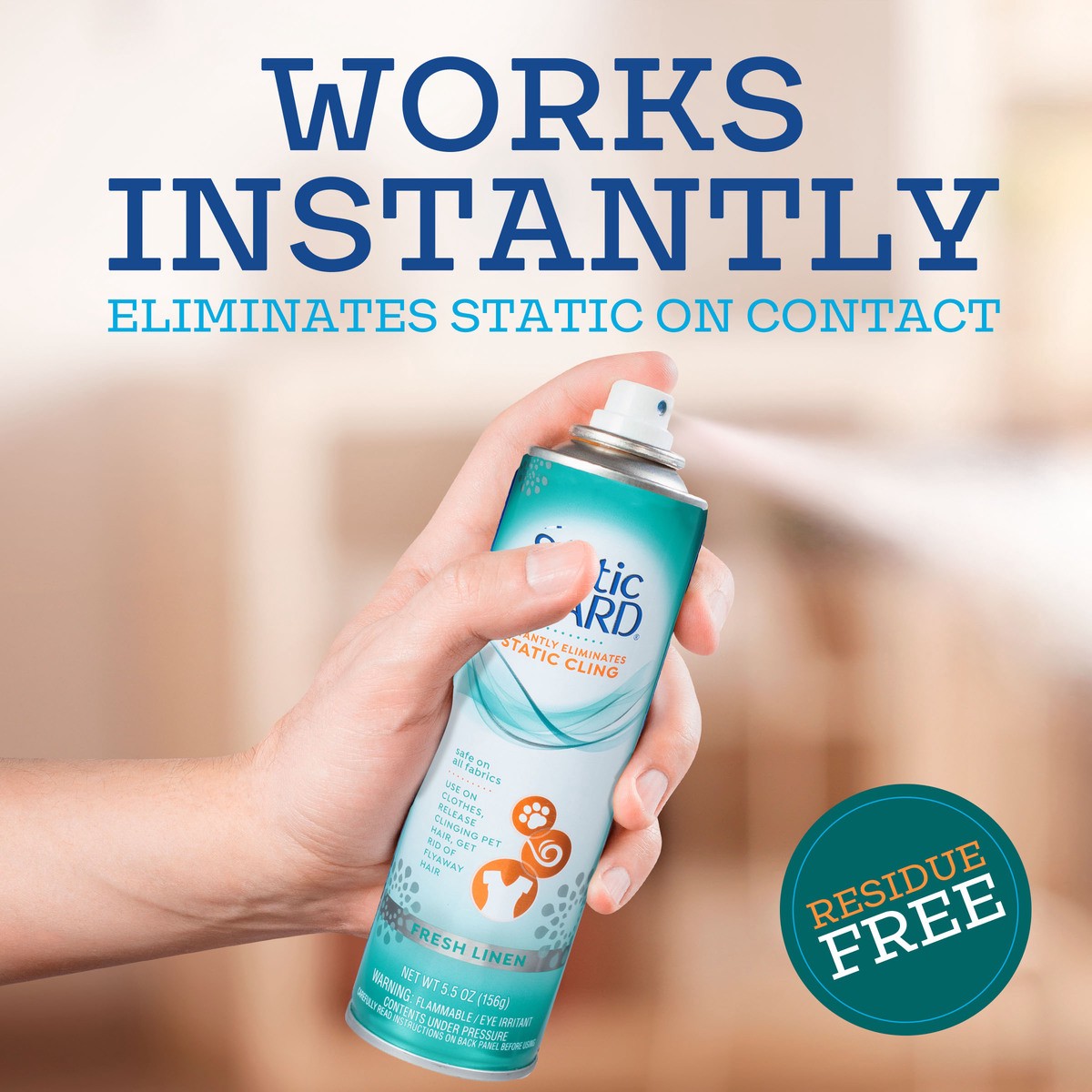 slide 8 of 11, Static Guard Anti-Static Spray, 1.4 oz