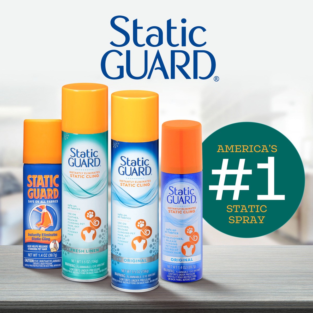 slide 3 of 11, Static Guard Anti-Static Spray, 1.4 oz