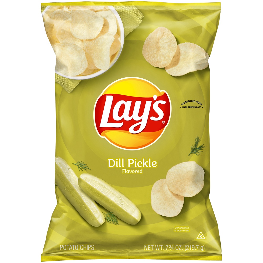 slide 4 of 4, Lay's Dill Pickle Flavored Potato Chips, 7.75 oz