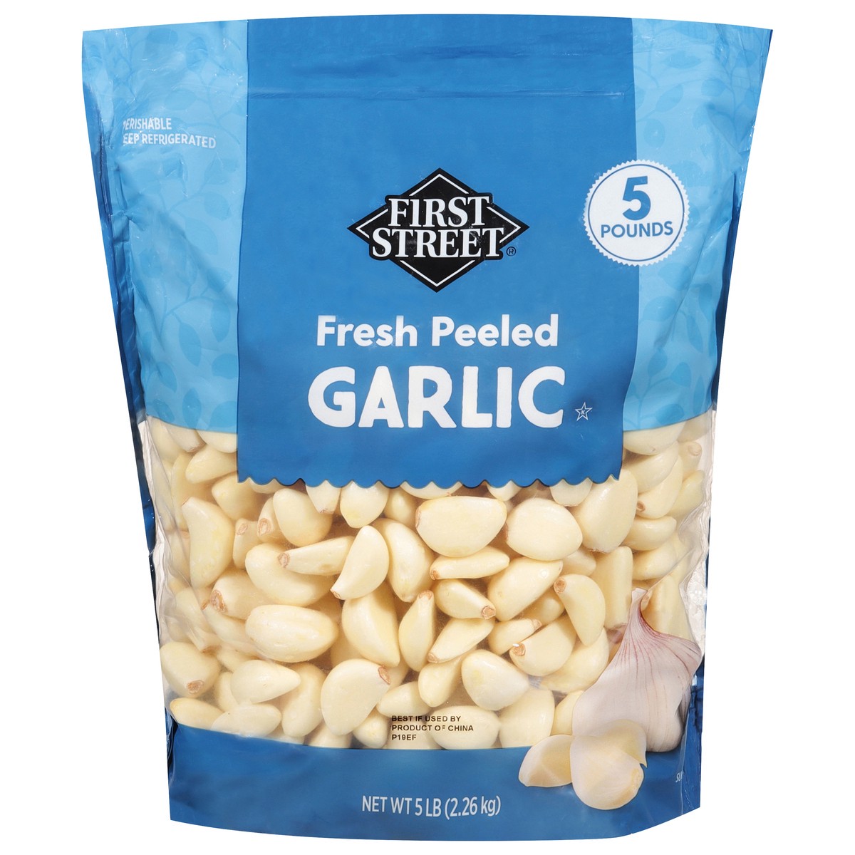 slide 11 of 13, First Street Fresh Peeled Garlic, 5 lb