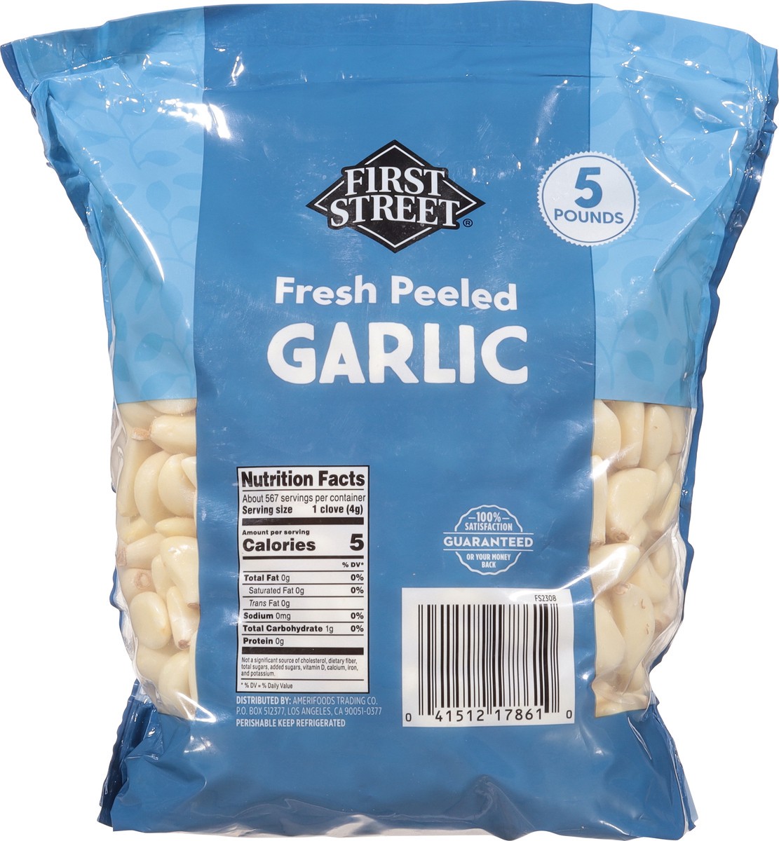 slide 10 of 13, First Street Fresh Peeled Garlic, 5 lb