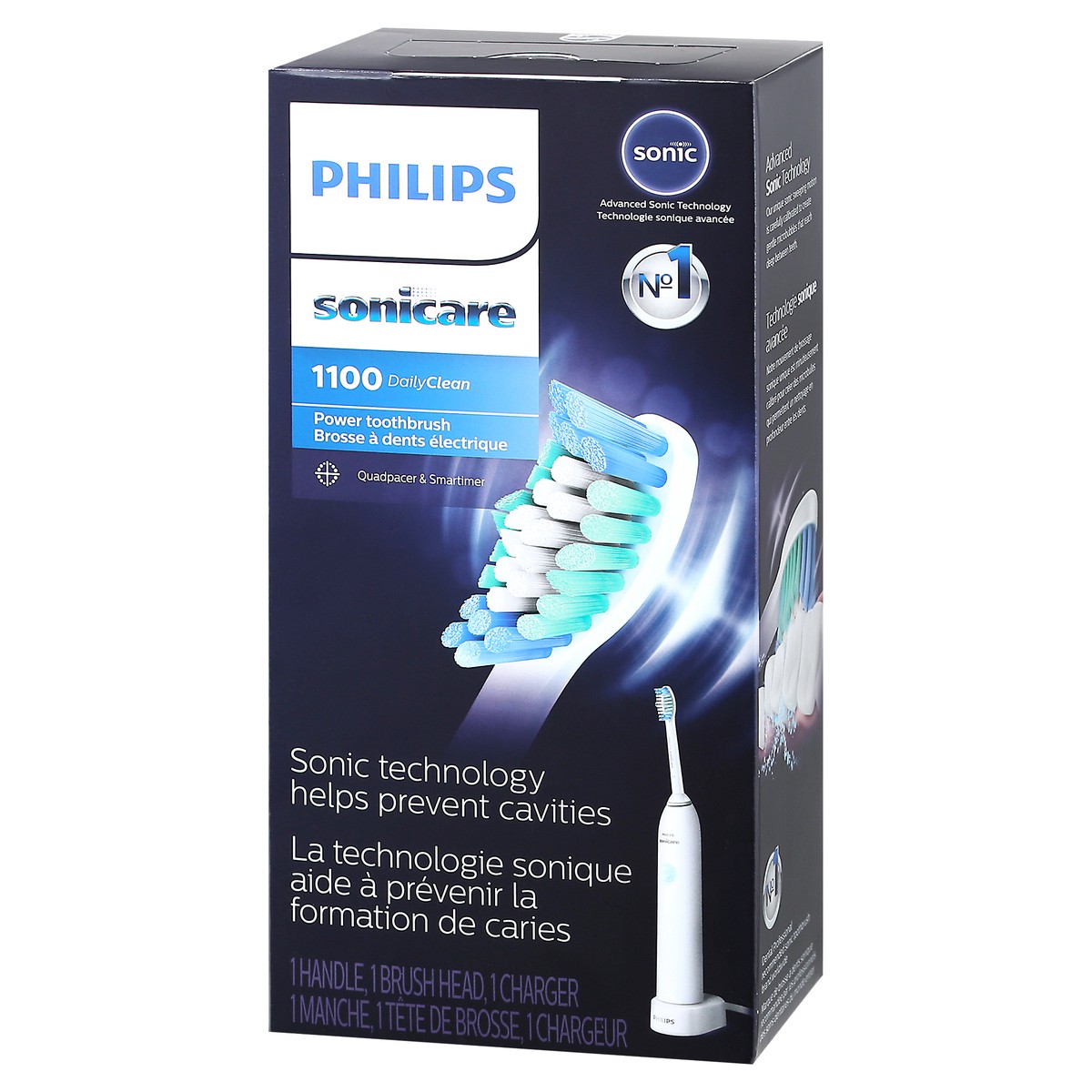 slide 9 of 10, Philips Sonicare DailyClean 1100 HX3411/04 - Carton, 1 ct