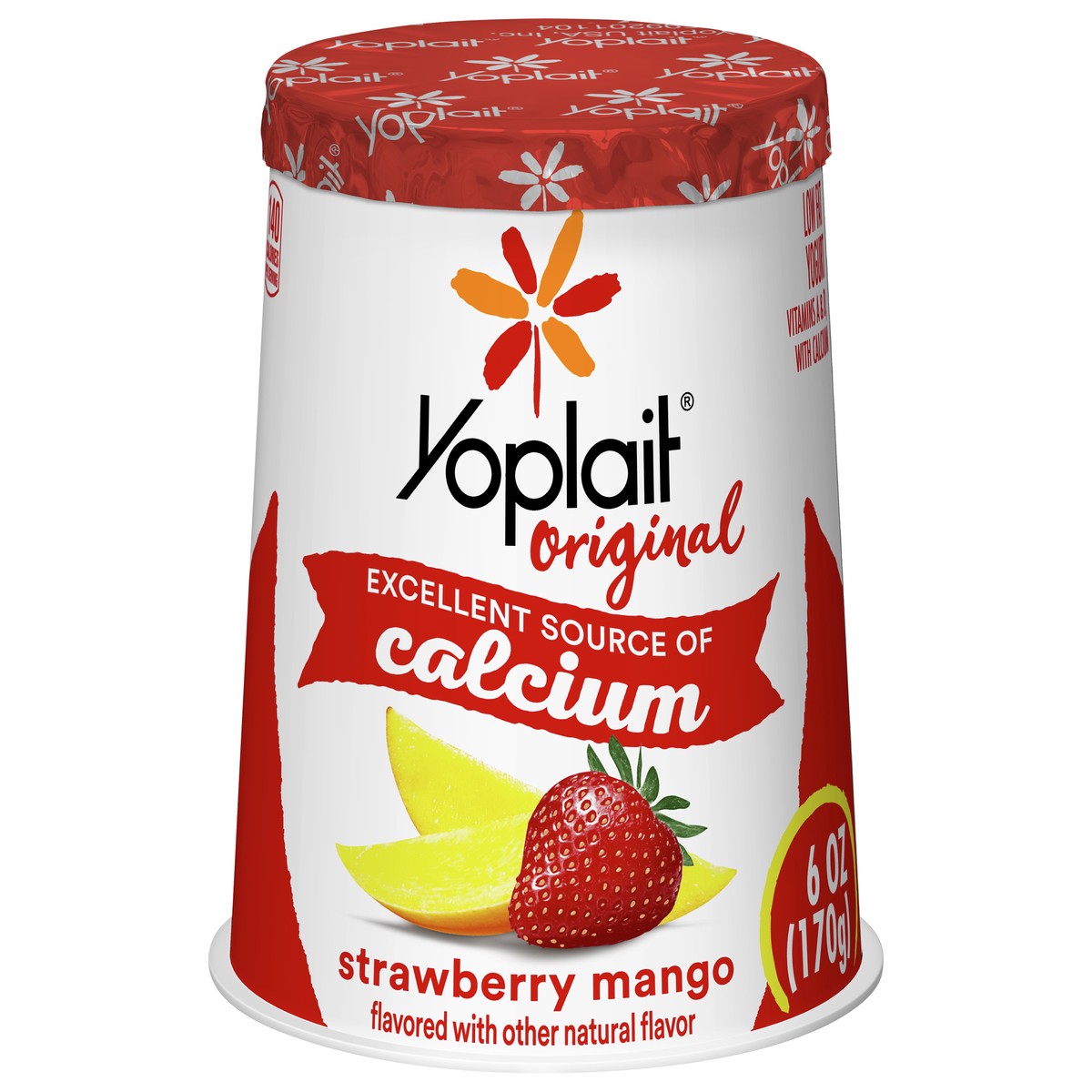 slide 1 of 9, Yoplait Original Strawberry Mango Low Fat Yogurt, 6 oz Yogurt Cup, 6 oz