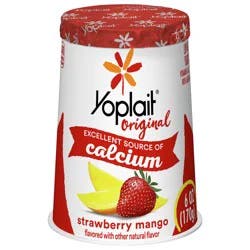 Yoplait Original Strawberry Mango Low Fat Yogurt, 6 oz Yogurt Cup