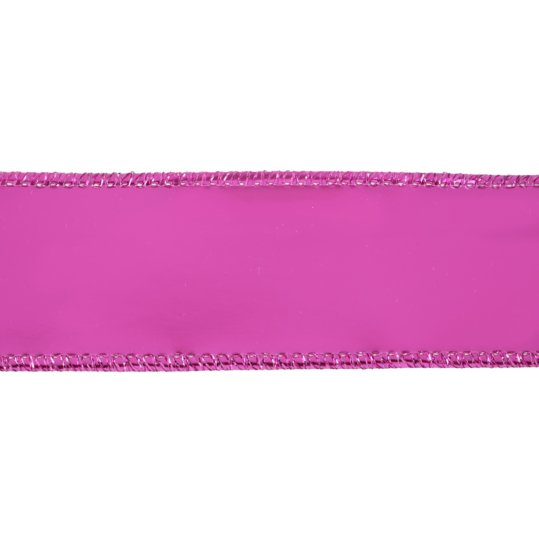 slide 2 of 3, 1.5" X 15ft. Hot Pink Wired Vinyl Ribbon By Celebrate It, 1.5 in x 15 ft