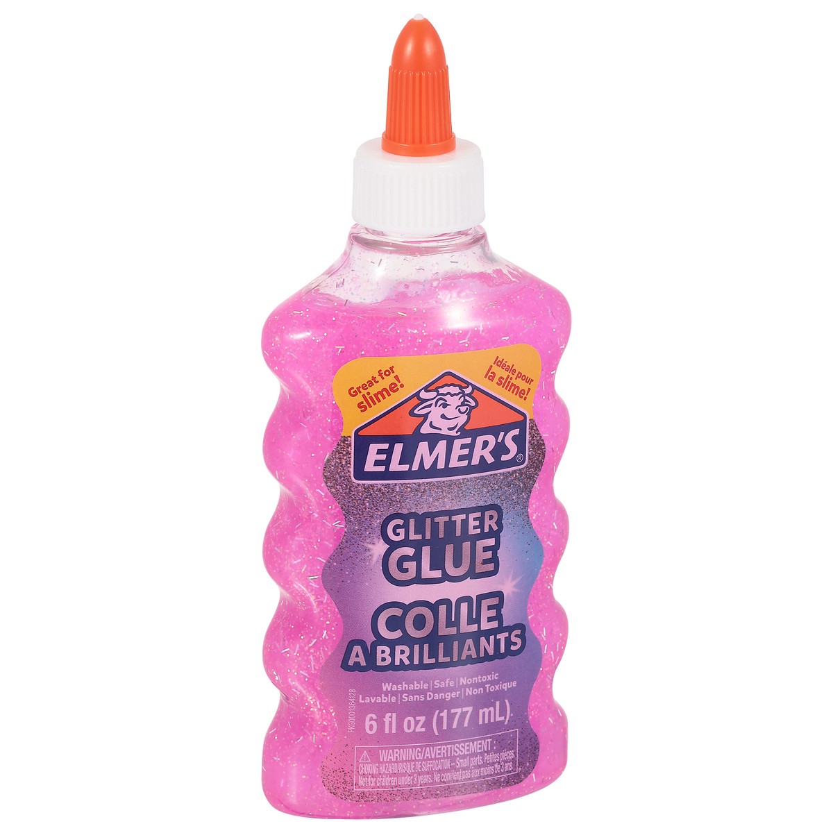 slide 6 of 9, Elmer's Liquid Glitter Glue, Washable, Pink - Great For Making Slime, 6 oz