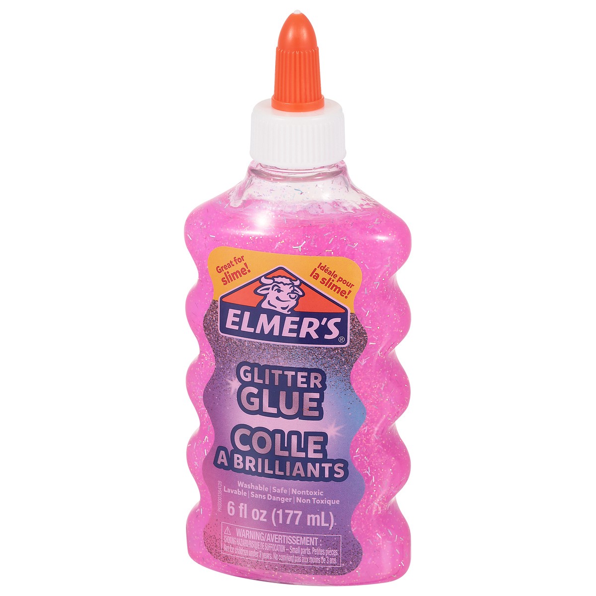 slide 7 of 9, Elmer's Liquid Glitter Glue, Washable, Pink - Great For Making Slime, 6 oz