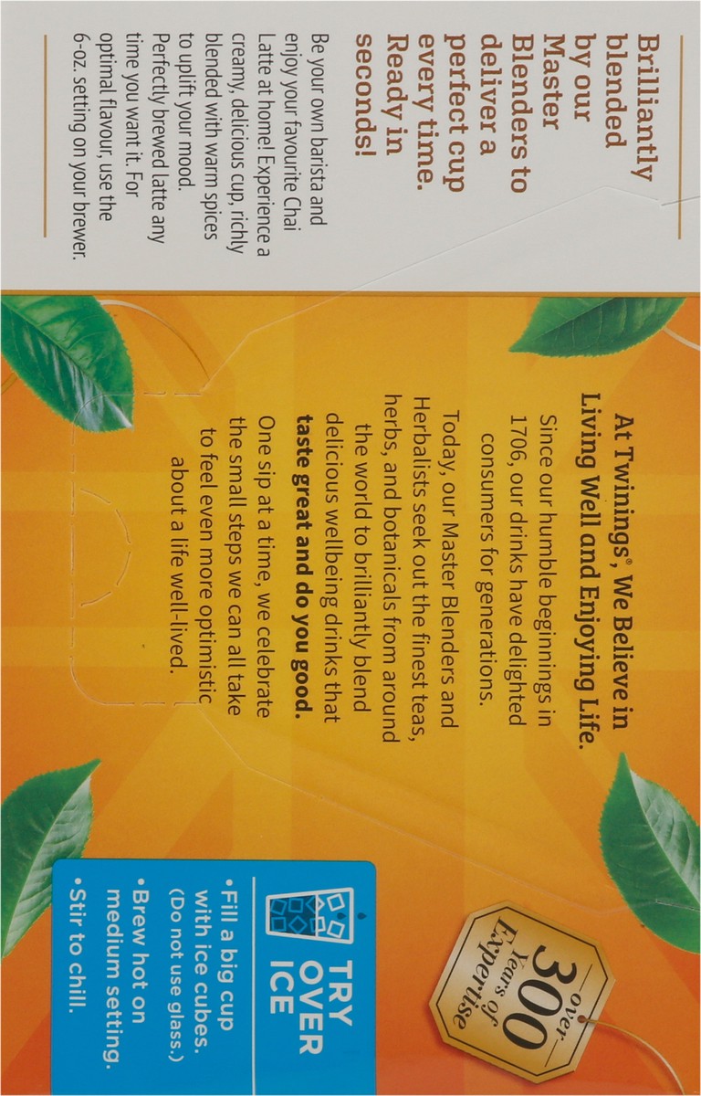 slide 7 of 9, Twinings Chai Latte Black Tea 12 K-Cup Pods, 12 ct