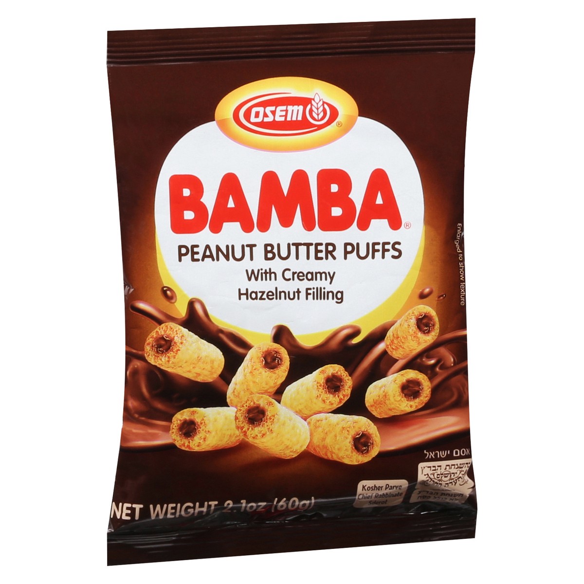 slide 8 of 9, Bamba Peanut Butter Puffs with Creamy Hazelnut Filling 2.1 oz, 2.1 oz
