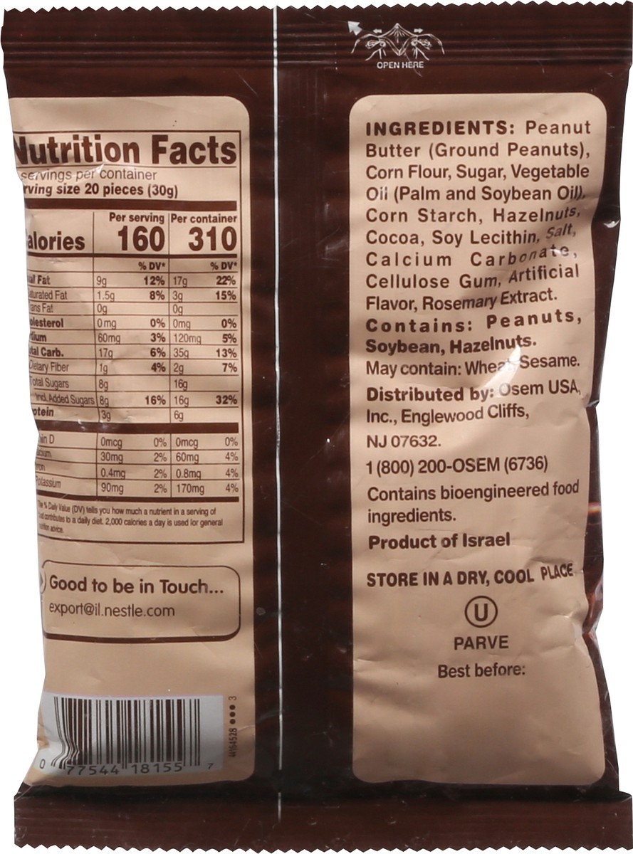 slide 9 of 9, Bamba Peanut Butter Puffs with Creamy Hazelnut Filling 2.1 oz, 2.1 oz