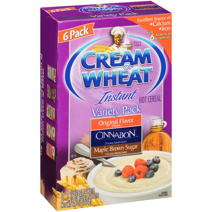 slide 2 of 8, Cream of Wheat Variety Pack Instant Hot Cereal, 6 ct