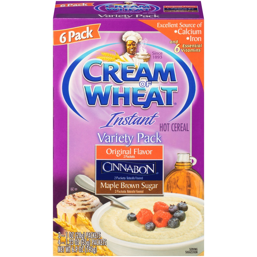 slide 1 of 8, Cream of Wheat Variety Pack Instant Hot Cereal, 6 ct