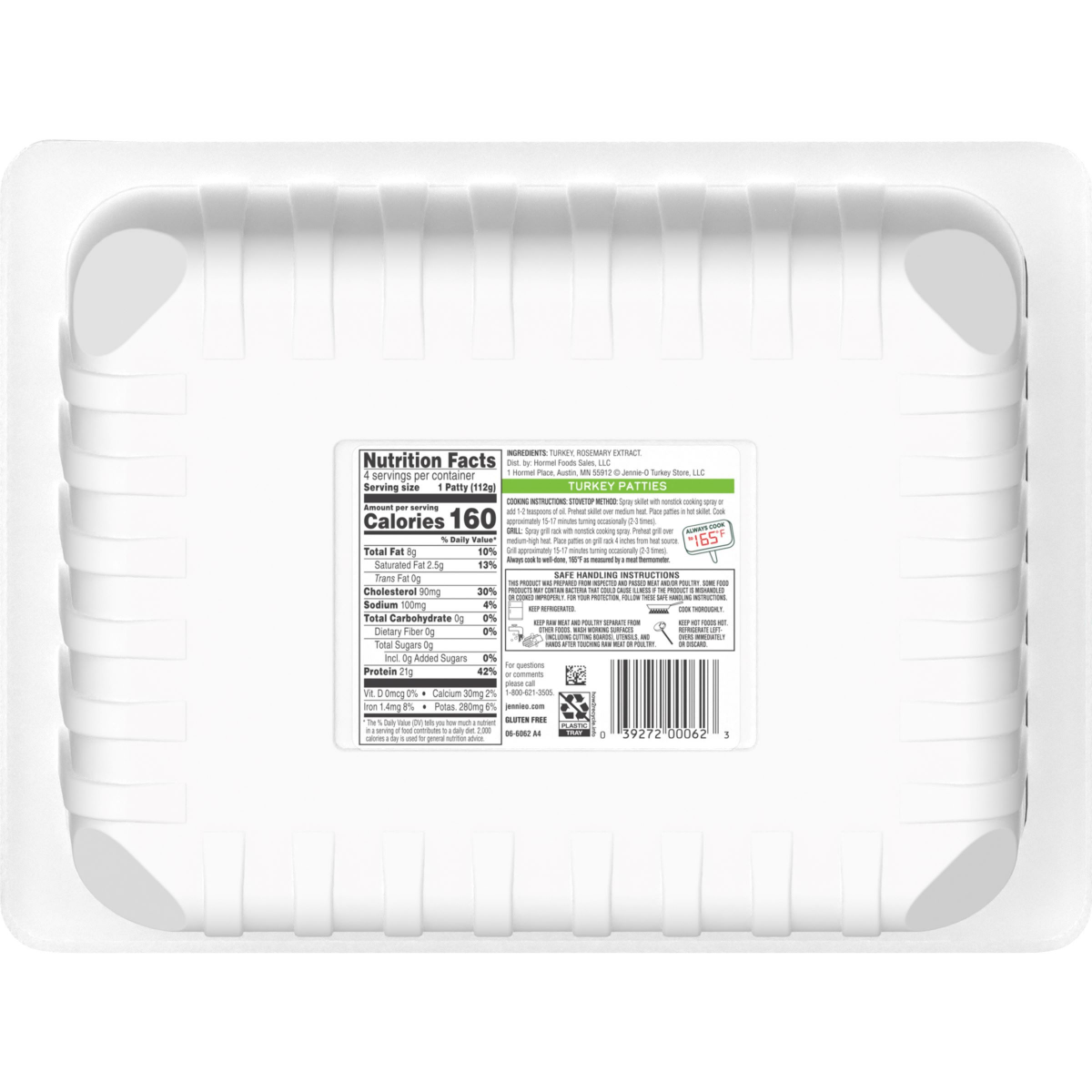 slide 9 of 13, JENNIE O TURKEY STORE Jennie-O 93% Lean Fresh Ground Turkey Patties, 16 oz., 16 oz