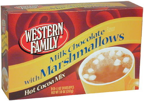 slide 1 of 1, Western Family Hot Cocoa Mix with Marshmallow, 10 ct