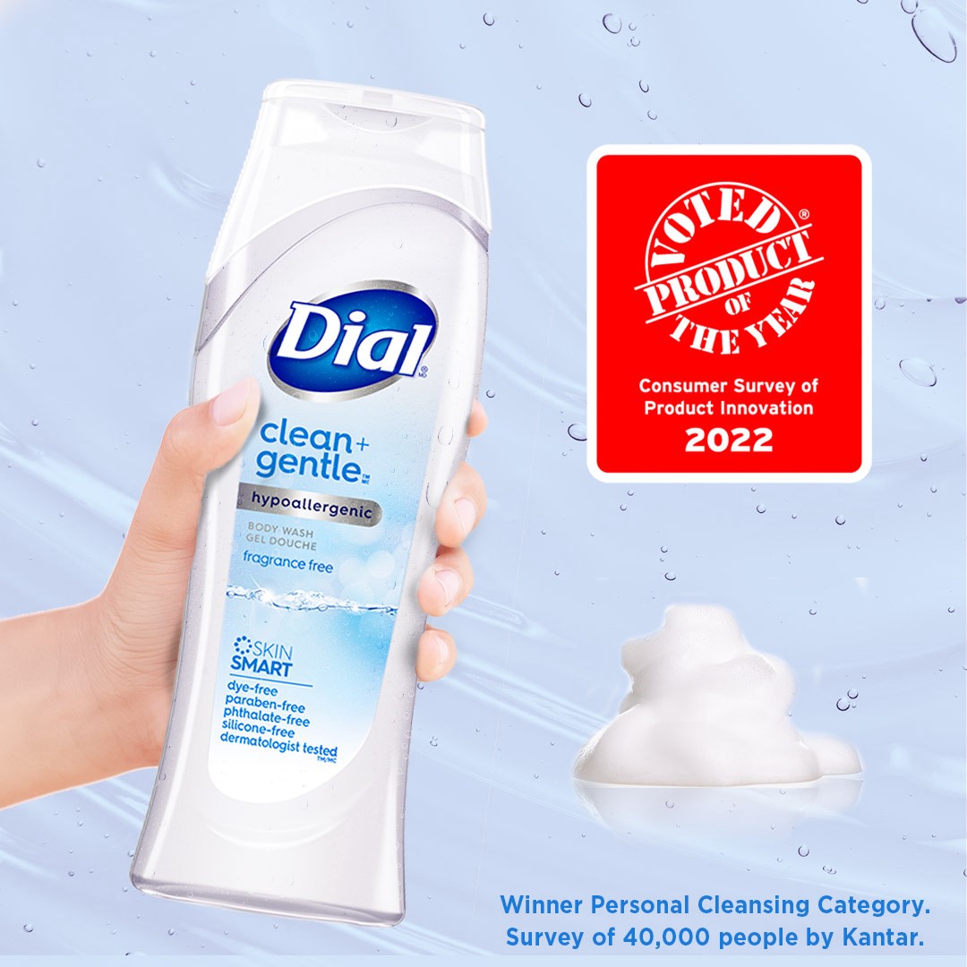 slide 4 of 5, Dial Clean + Gentle Body Wash, Fragrance Free, 16 fl oz, 16 fl oz