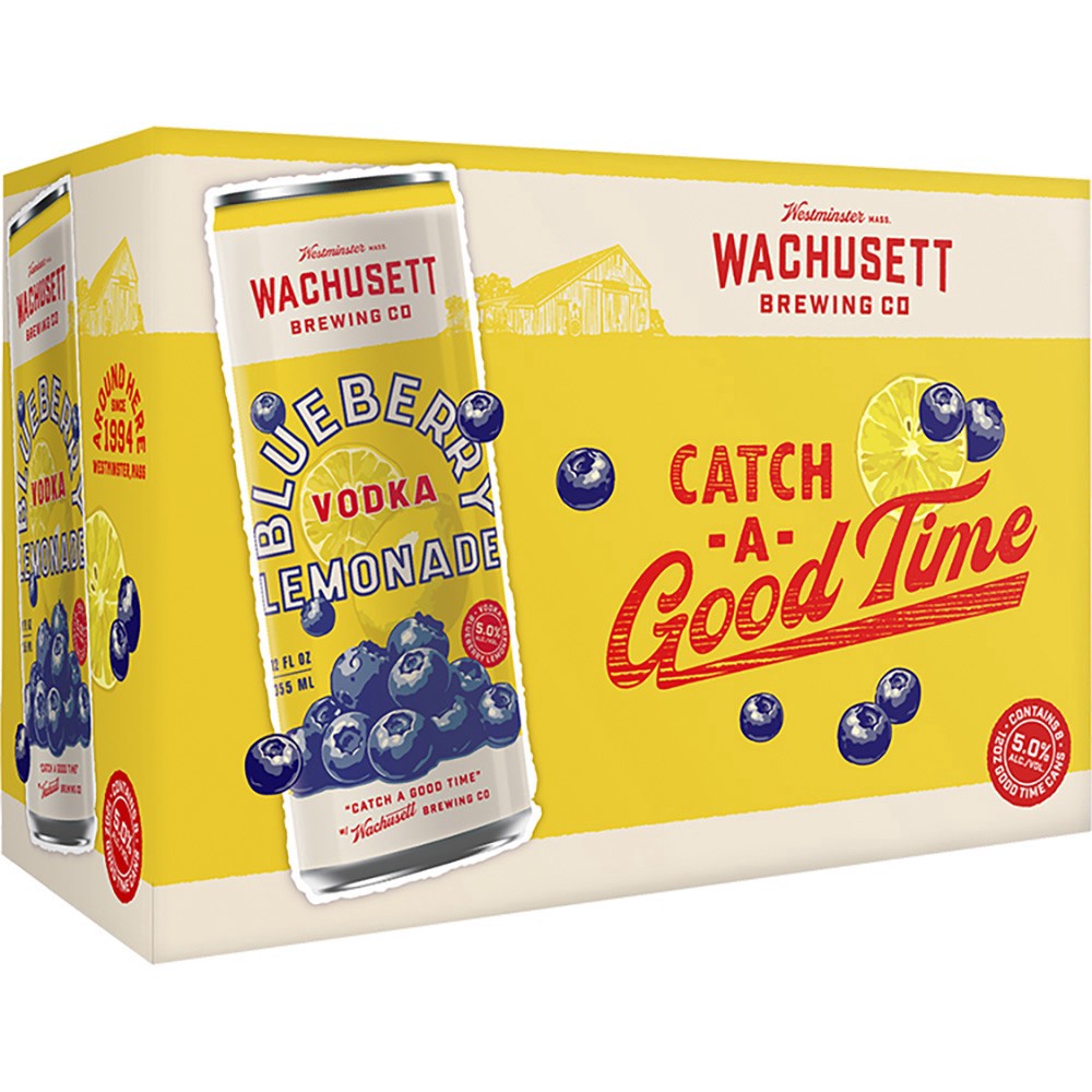 slide 1 of 1, Wachusett Brewing Co Wachusett Vodka Blueberry Lemonade, 8 ct; 12 oz