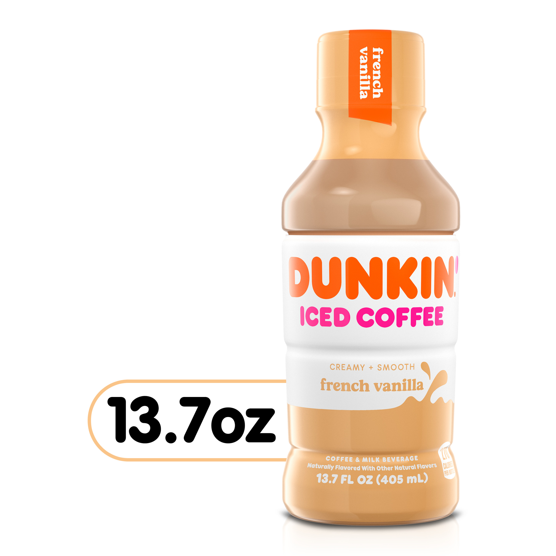 slide 1 of 5, Dunkin' French Vanilla Iced Coffee Bottle, 13.7 fl oz, 13.70 fl oz