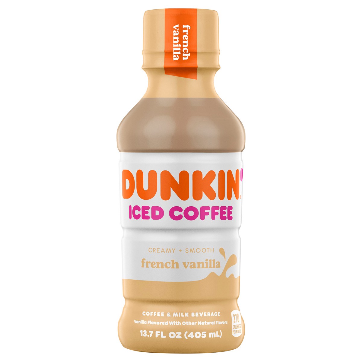 slide 1 of 5, Dunkin' French Vanilla Iced Coffee Bottle- 13.70 fl oz, 13.70 fl oz