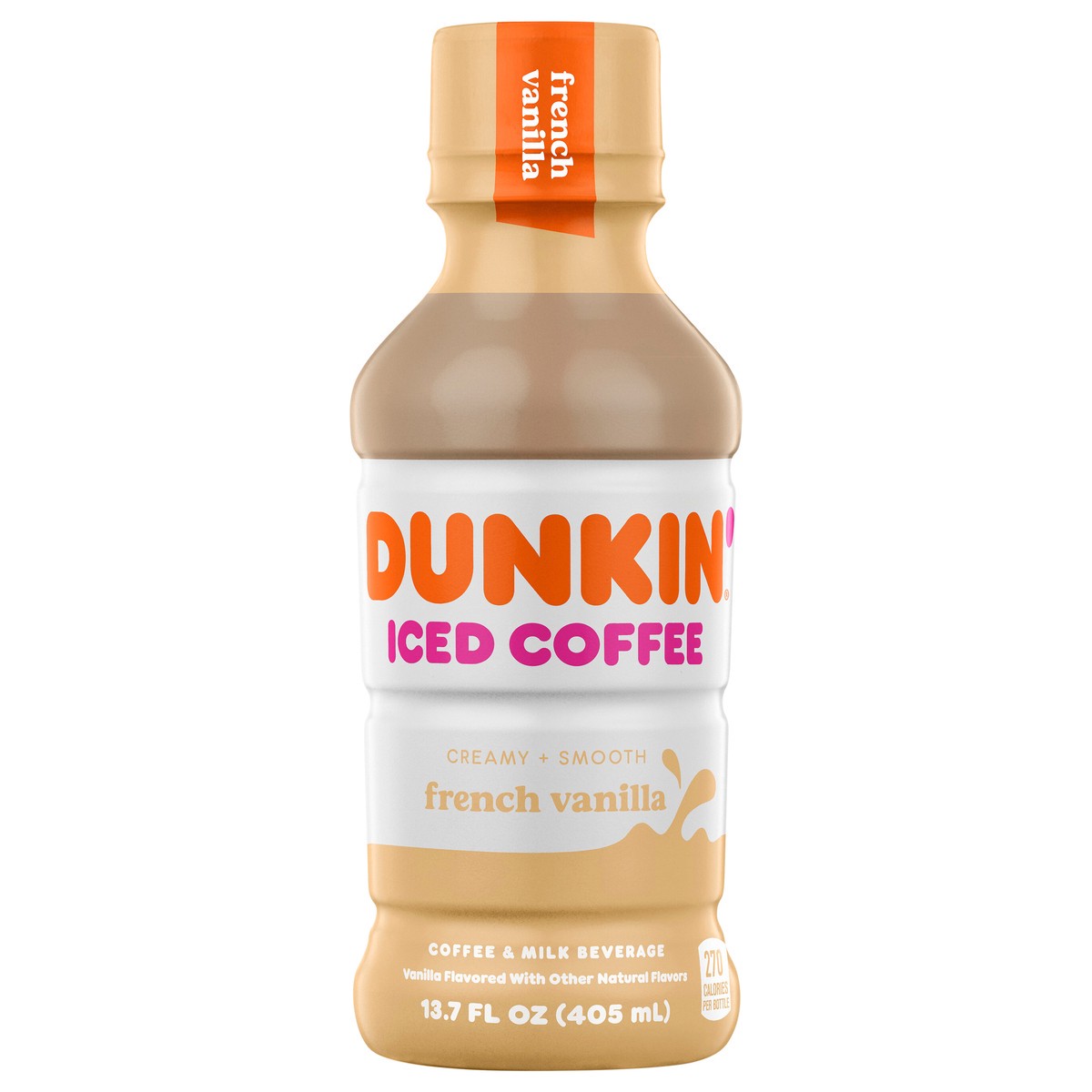 slide 1 of 5, Dunkin' French Vanilla Iced Coffee Bottle- 13.70 fl oz, 13.70 fl oz