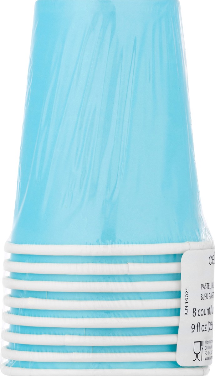 slide 3 of 11, Celebrations 9 Ounce Pastel Blue Cups 8 ea, 8 ct