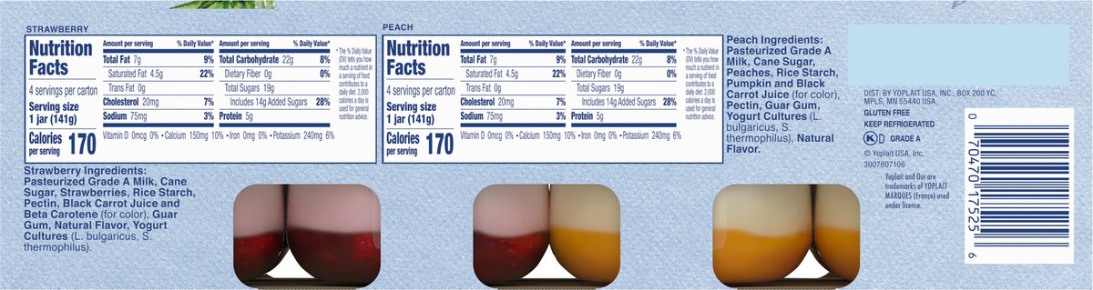 slide 6 of 13, Oui Single Serve, Yogurt Cup, Snack, Gluten Free, Lunch Box, 8 ct