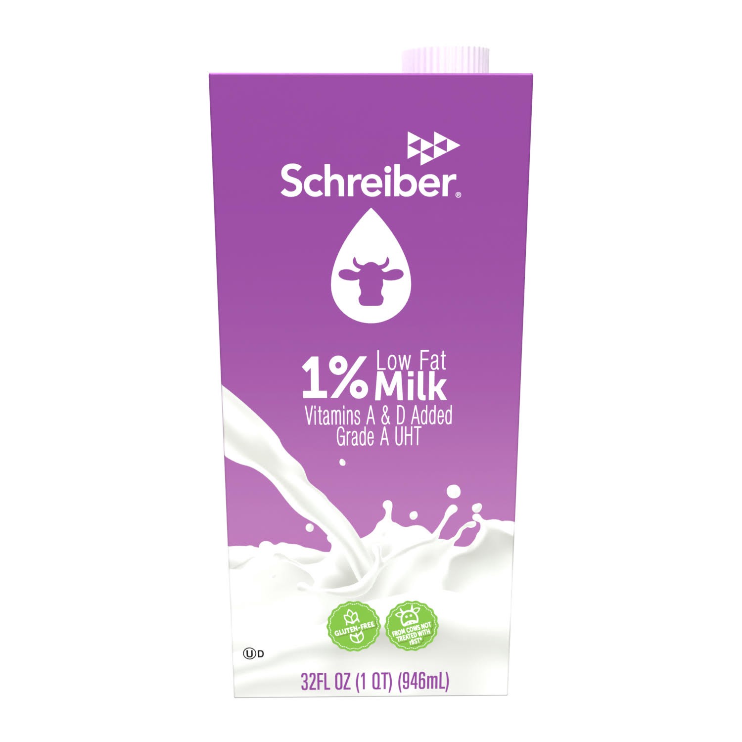 slide 1 of 1, Schreiber 1% Milk, 32 oz