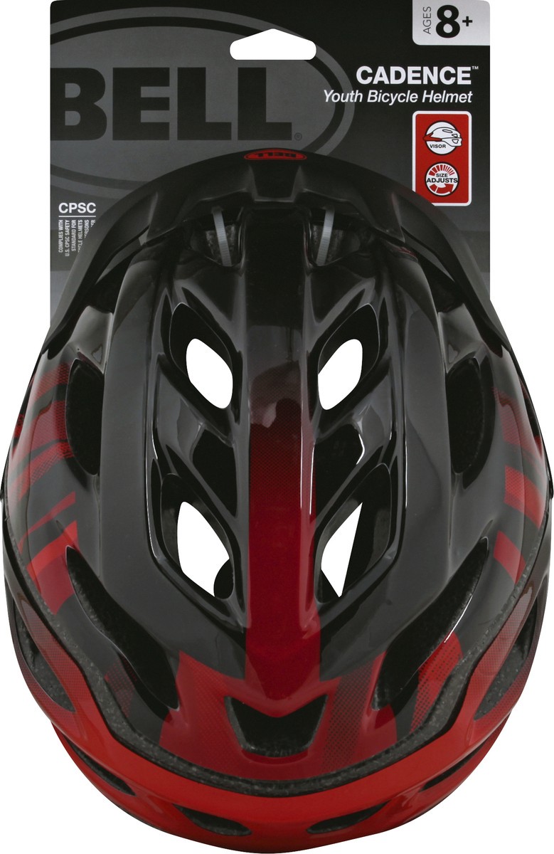slide 6 of 6, Bell Cadence Youth Bike Helmet - Black/Red Lineage, 1 ct