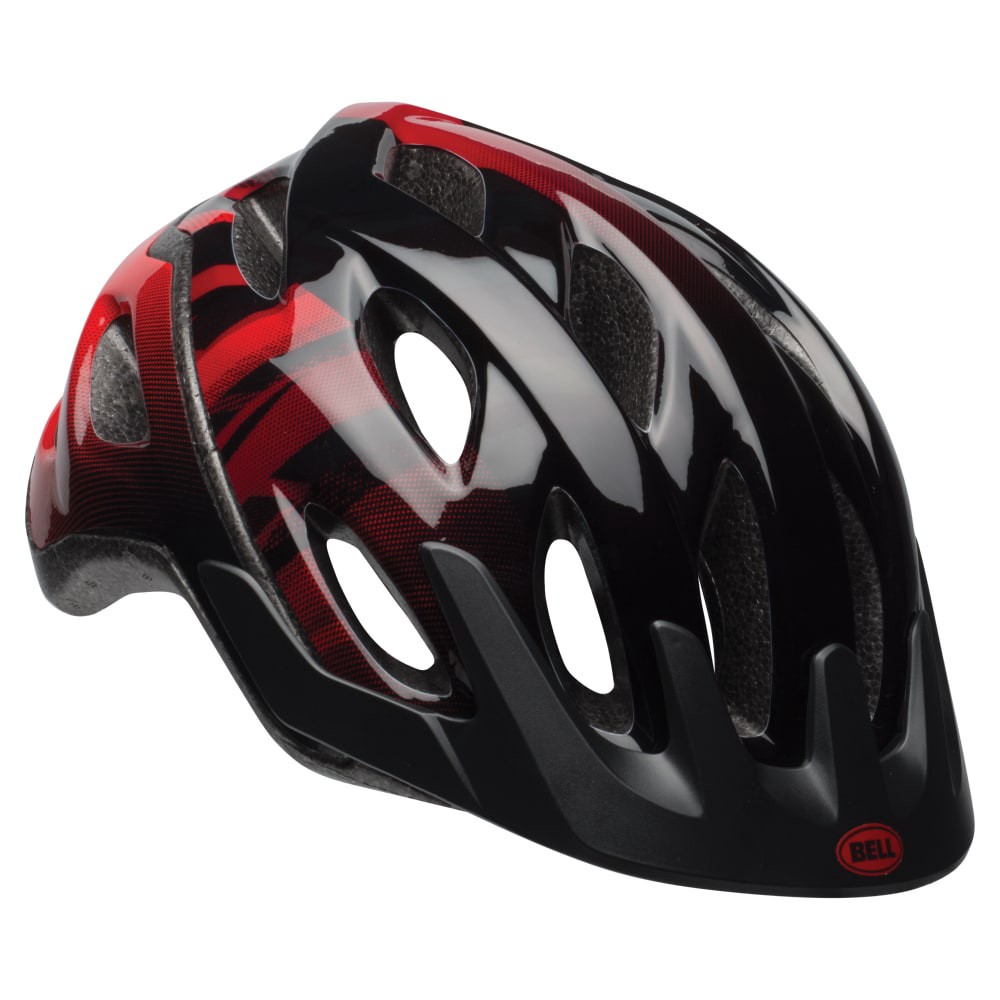 slide 1 of 6, Bell Cadence Youth Bike Helmet - Black/Red Lineage, 1 ct
