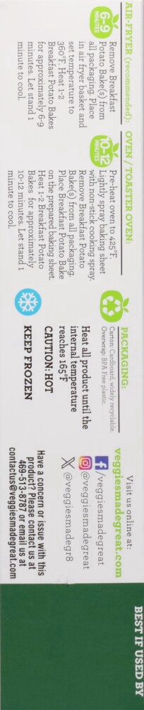 slide 2 of 6, Veggies Made Great Loaded Breakfast Potato Bakes, 6 ct; 12 oz