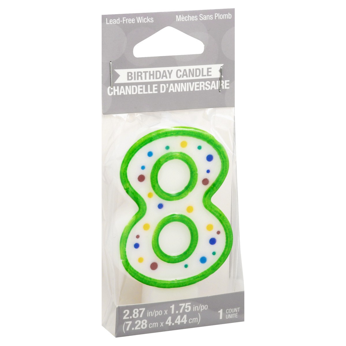 slide 2 of 9, Creative Converting 2.87 Inch Polka Dots Birthday Candle 1 ea, 1 ct