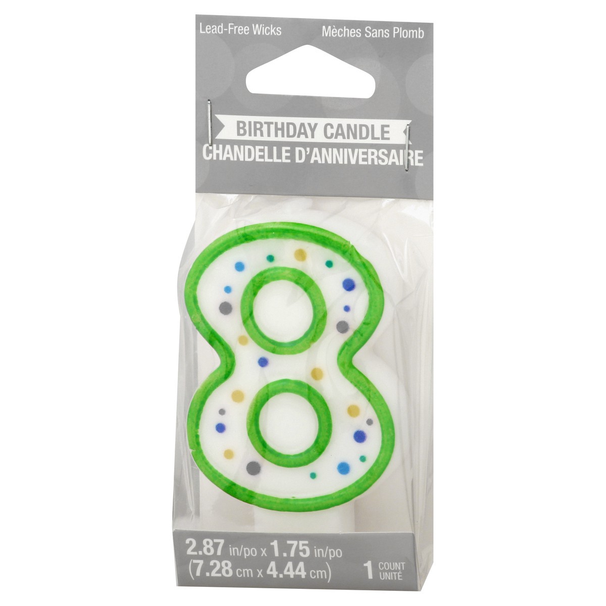 slide 3 of 9, Creative Converting 2.87 Inch Polka Dots Birthday Candle 1 ea, 1 ct