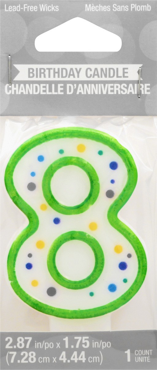 slide 6 of 9, Creative Converting 2.87 Inch Polka Dots Birthday Candle 1 ea, 1 ct