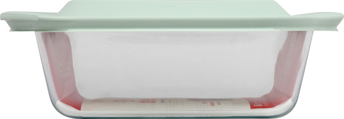slide 1 of 10, Pyrex Deep Dish Baking Pan With Lid - Sage, 8 in x 8 in