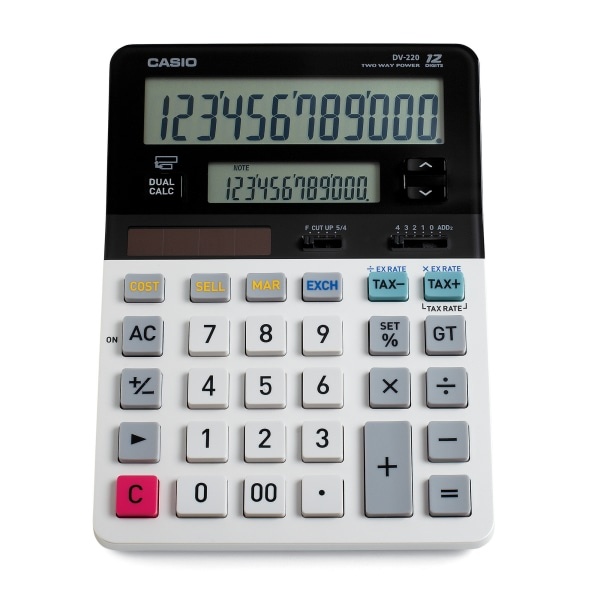 slide 1 of 2, Casio Dv-220 Dual-Display Desktop Calculator, 1 ct