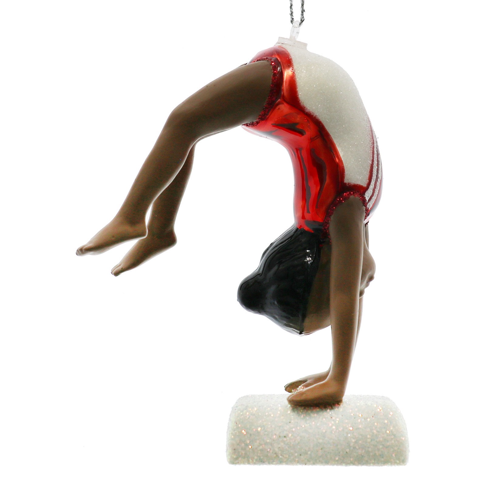 slide 4 of 4, 4" Beam Gymnast Glass Ornament By Ashland, 4 in