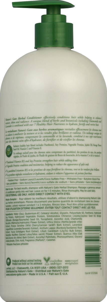 slide 3 of 3, Nature's Gate Herbal Botanique Conditioner, 32 fl oz