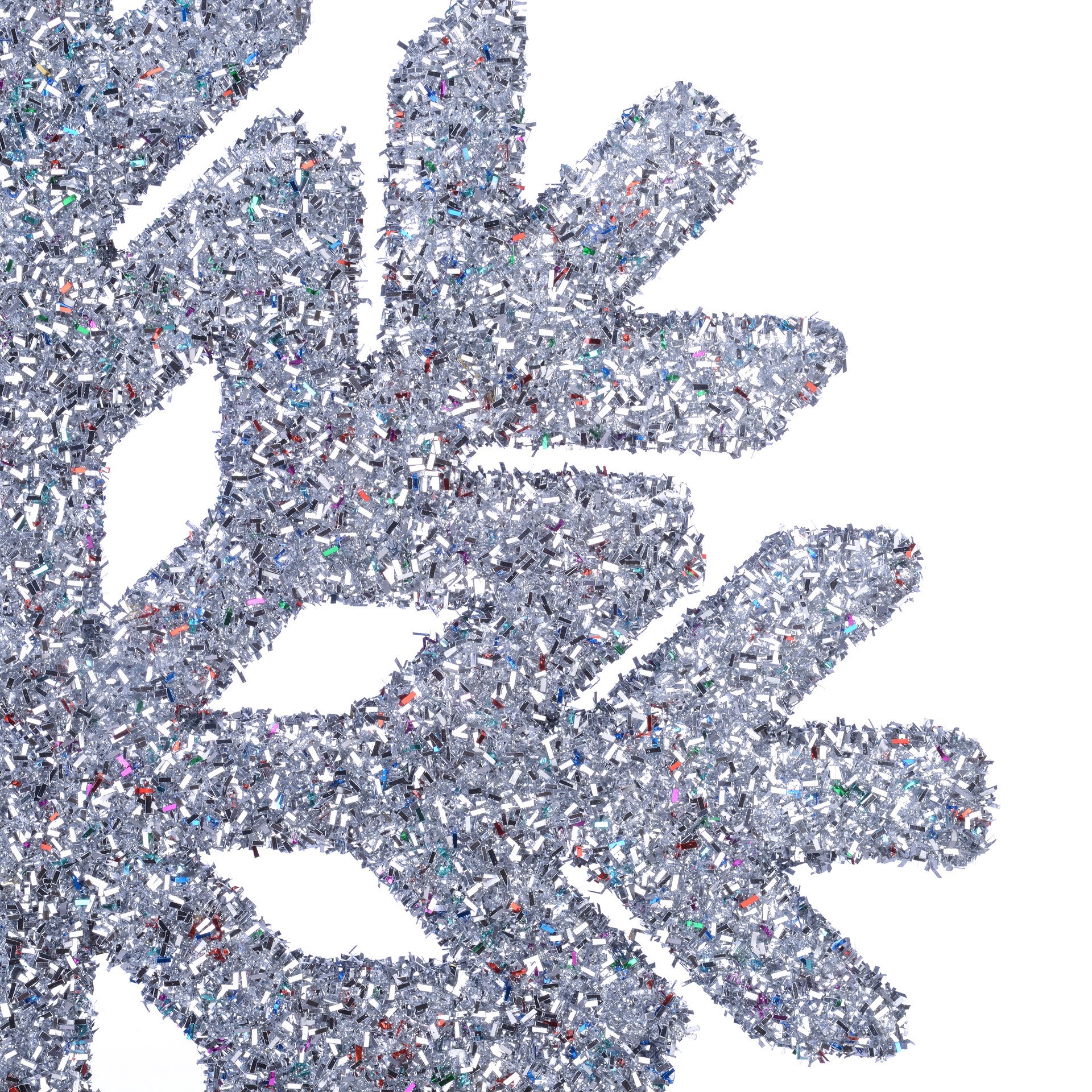 slide 2 of 2, 16" Glitter Snowflake Hanging Decor By Ashland, 16 in x 16 in x 1 in