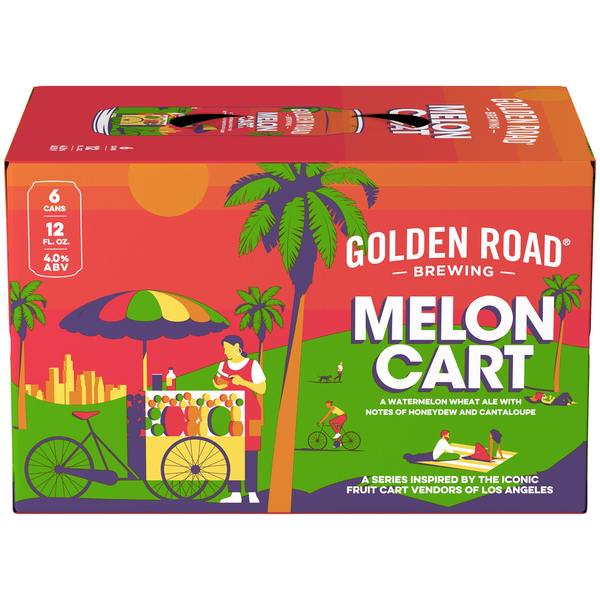 slide 3 of 5, Golden Road Melon Cart Watermelon Wheat Ale, 6 ct