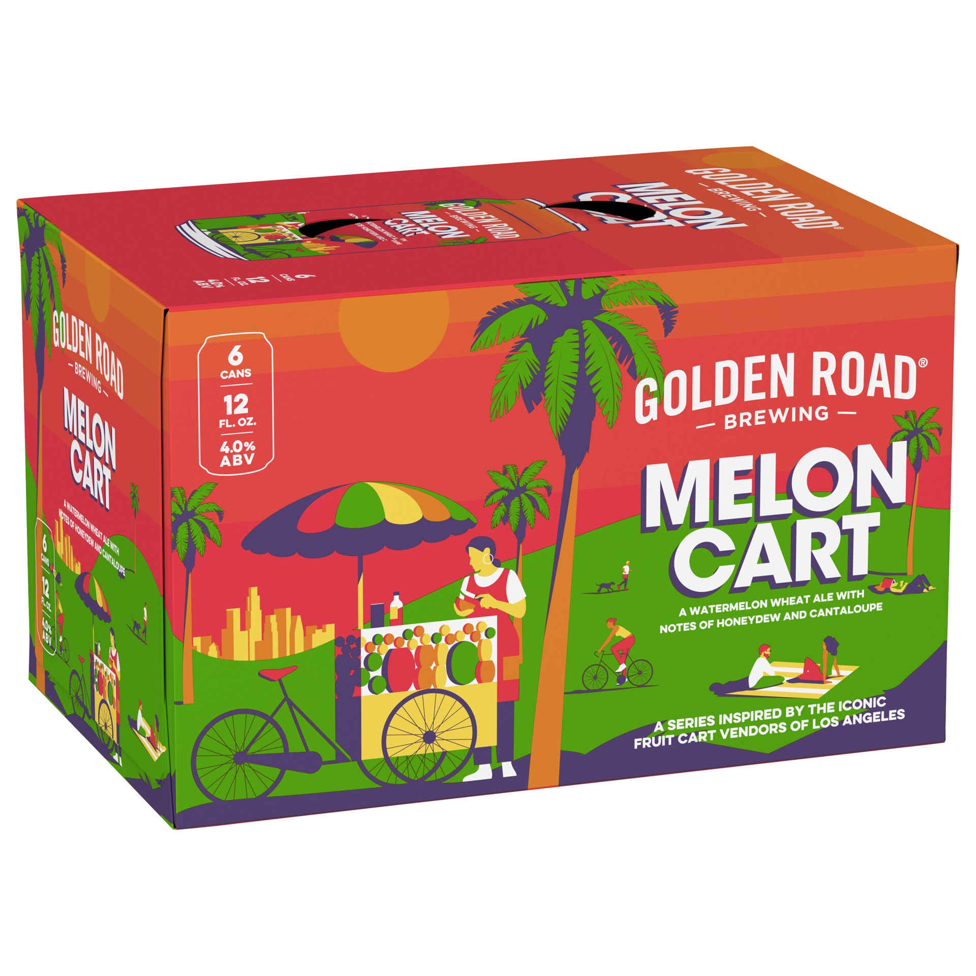 slide 5 of 5, Golden Road Melon Cart Watermelon Wheat Ale, 6 ct